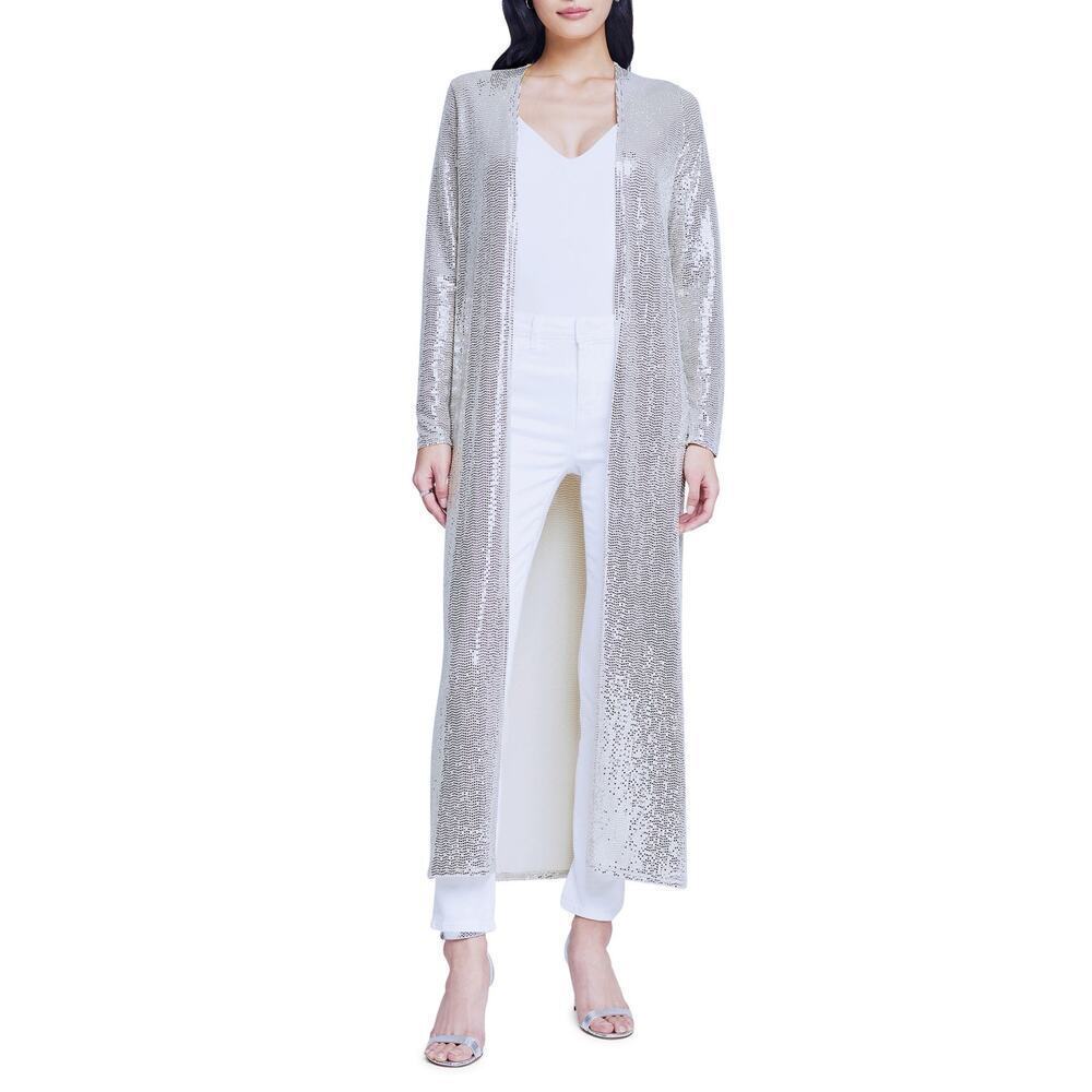 L'agence Rasima Sequin Long Duster Cardigan XS